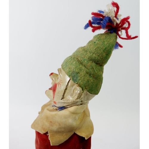 904 - A Victorian Mr Punch marotte jester doll with papier mache head