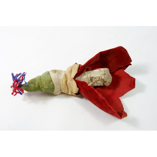 904 - A Victorian Mr Punch marotte jester doll with papier mache head