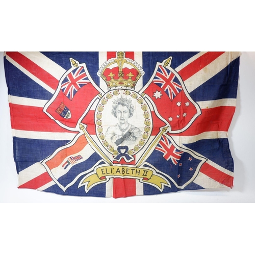 935 - A Queen Elizabeth Coronation small flag