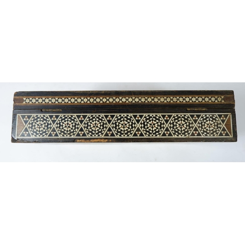 936 - An Eastern inlaid box, 27 x 15cm