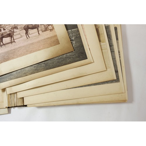 739 - An early 20th century album of horse photographs  belonging to Burdett at Ramsbury Manor, Wilts and ... 