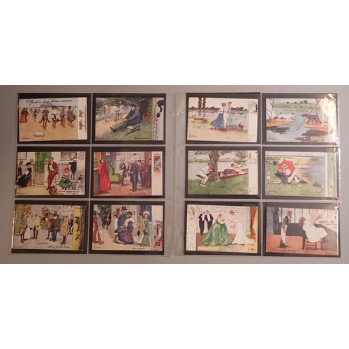 1003 - An album of various postcards inlcuding Punch Oilette postcards, Lance Thackeray, sporting themes, s... 