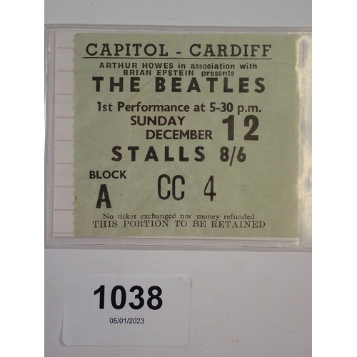 1038 - A Beatles concert ticket and programme 1965 and a poster