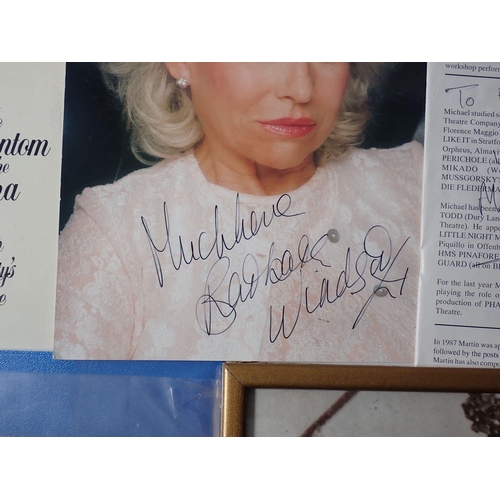 1046 - A collection of autographs including Tony Blair, Barbara Windsor, John Conteh, Andrew Lloyd Webber e... 