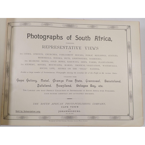 1054 - Photographs of South Africa - an album of views published by The South Africa Photo Publishing Co ci... 