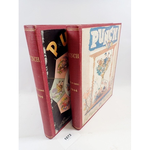 1073 - Punch Album 1926 in two volumes, VGC