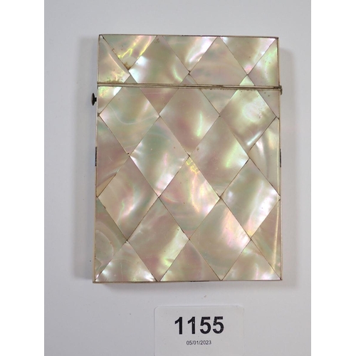 1155 - A mother of pearl clad card case