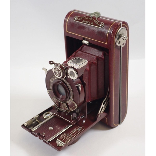 1174 - A Kodak Vanity III series red cased pocket camera and case