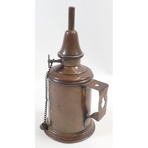 1177 - A copper pigeon lamp