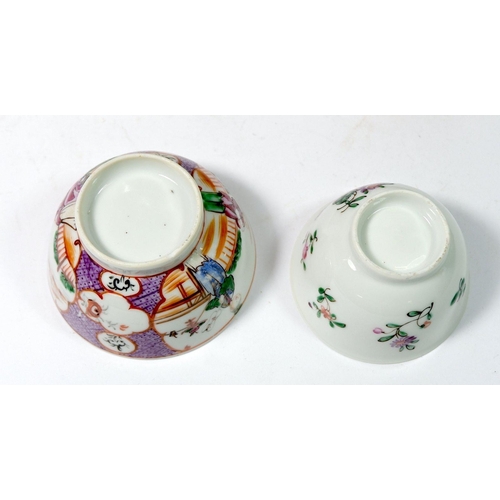 121 - A group of Chinese porcelain including Qianglong  tea bowl & saucer, another tea bowl, teapot (no li... 