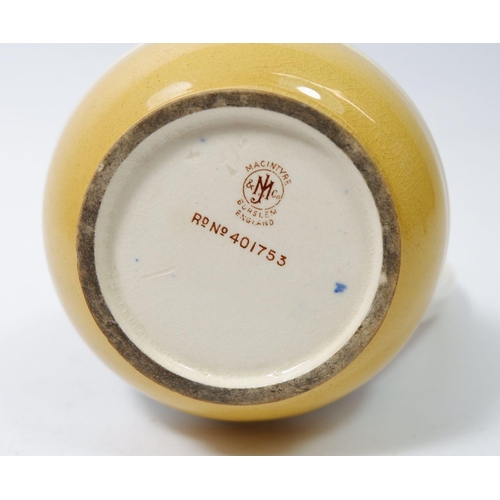 144 - A Moorcroft Macintyre jug painted poppies with pewter lid (lid pins a/f) 14.5cm