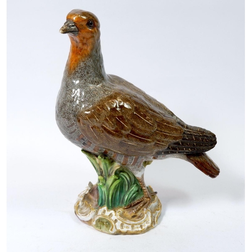 150 - A Meissen bird group Grouse, chip to beak and tail