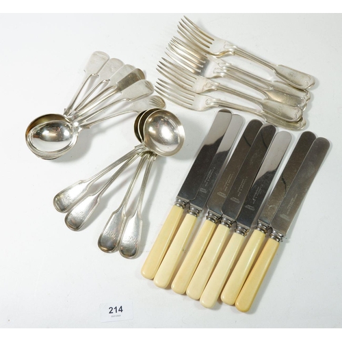 214 - Various silver plated cutlery