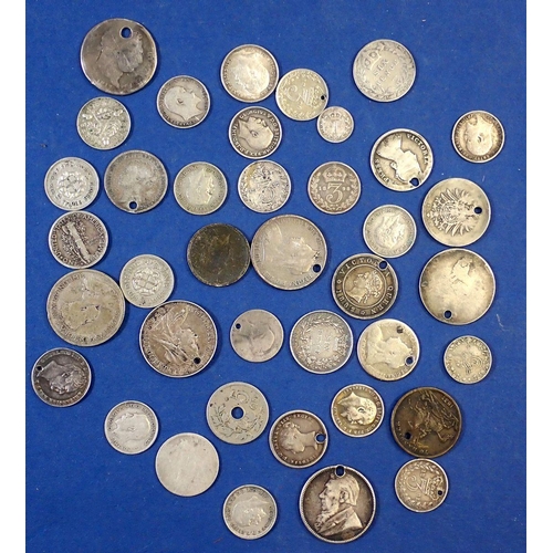 677 - A collection of mostly pre 1920's silver coins, 94g