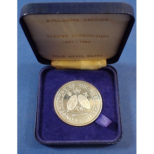 691 - A cased, exclusive edition of the 150th anniversary Thames Conservancy Medallion