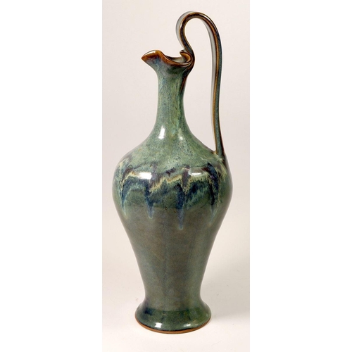 7 - An O'Quinn Pottery Sandra Glenn American studio pottery ewer, 40cm tall