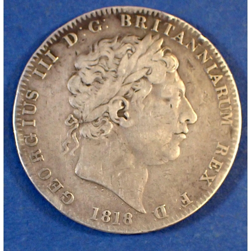 705 - A George III crown, 1818