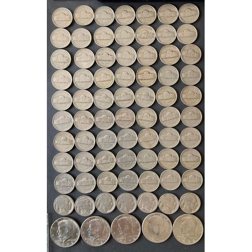 711 - Large collection of US coins from 1912 on. Silver Liberty Head Peace dollar 1926. 