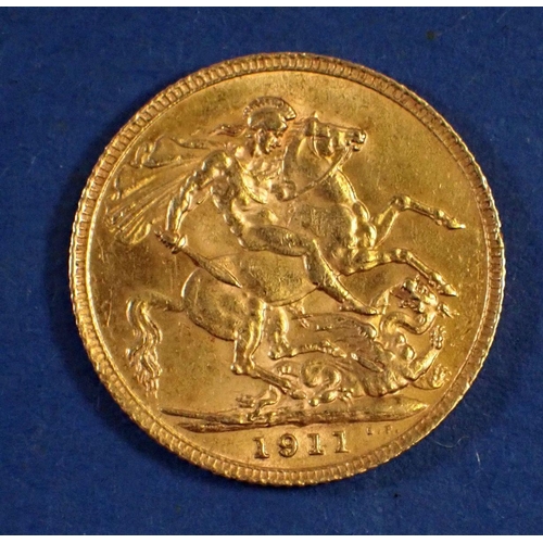 749 - A gold sovereign George V 1911, London Mint - Condition: VF