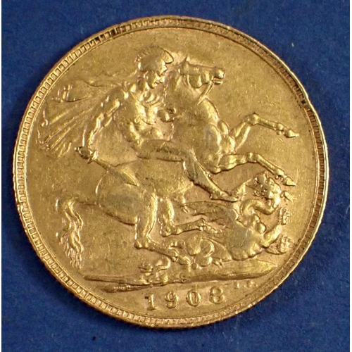 750 - A gold sovereign Edward VII 1908, Perth Mint - Condition: Fine