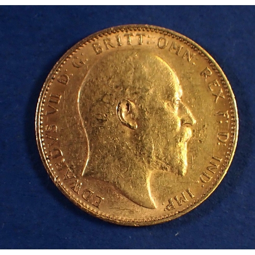 751 - A gold sovereign Edward VII 1906, Perth Mint - Condition: Fine