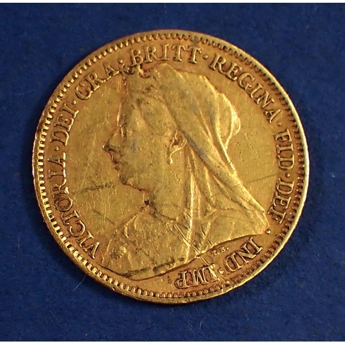 753 - A gold half sovereign Victoria 1901, London Mint - Condition: Fine