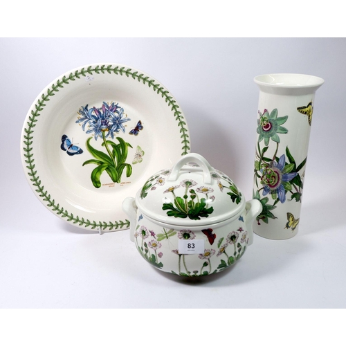 83 - A Portmeirion Botanic Garden vase, tureen and serving dish