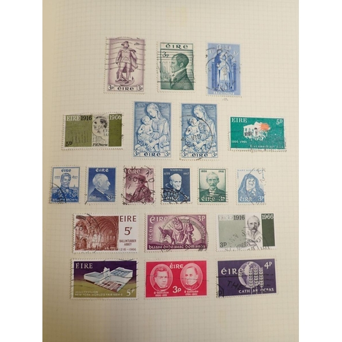 849 - Ireland: Large blue stockbook, another & pack of covers, cards & loose of mint & used from 1922 KGV ... 