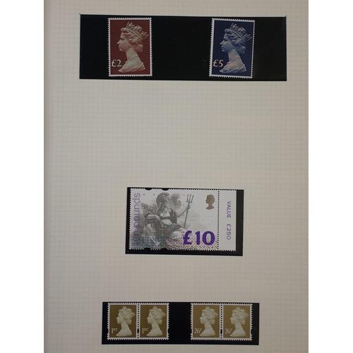 893 - GB: With FV £160+. black album of numerous higher values incl KGVI to £1 and QEII decimal to £10. Ma... 