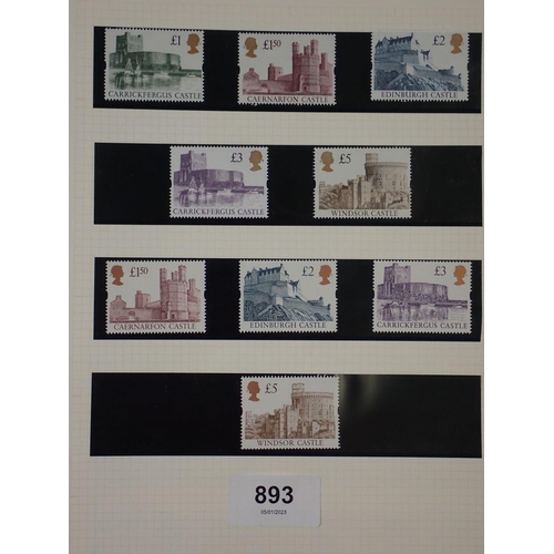 893 - GB: With FV £160+. black album of numerous higher values incl KGVI to £1 and QEII decimal to £10. Ma... 