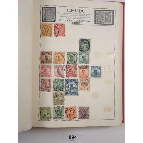 894 - GB & Rest of World (ROW): Sleeved red 'Movaleaf' 180+ page album of mint & used, mainly defin & comm... 