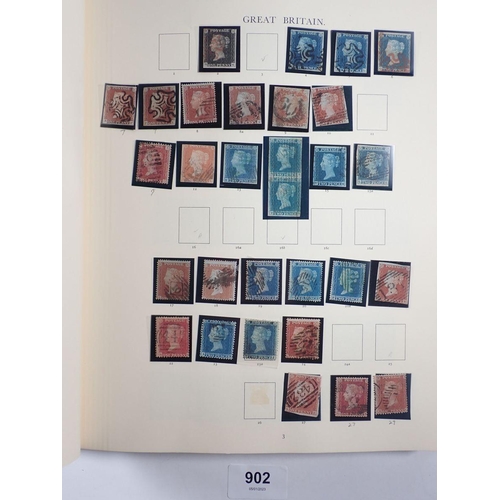 902 - GB: 'Windsor' purposed album (121 pages) and sleeve of definitives in packets, mostly mint and used ... 