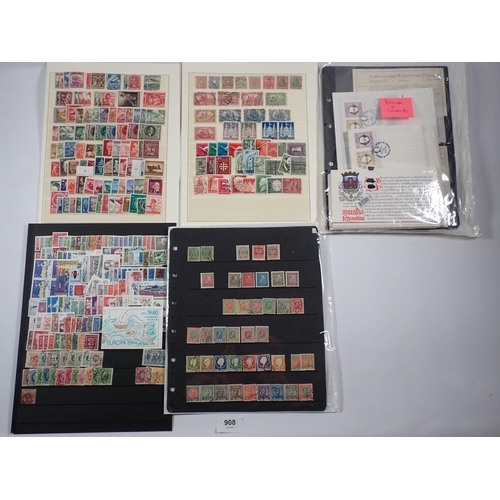 908 - Europe: Stocksheet accumulations of mint & used, mostly defin & commem from Germany, Iceland, Portug... 