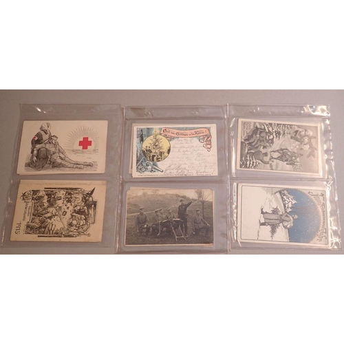 926 - A group of seventy WWI postcards