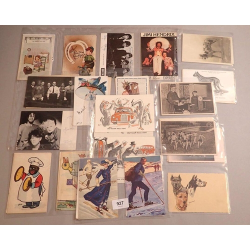 927 - Various postcards including humour, artists, Bedford Court College, Worcester, Shell, dogs (65)