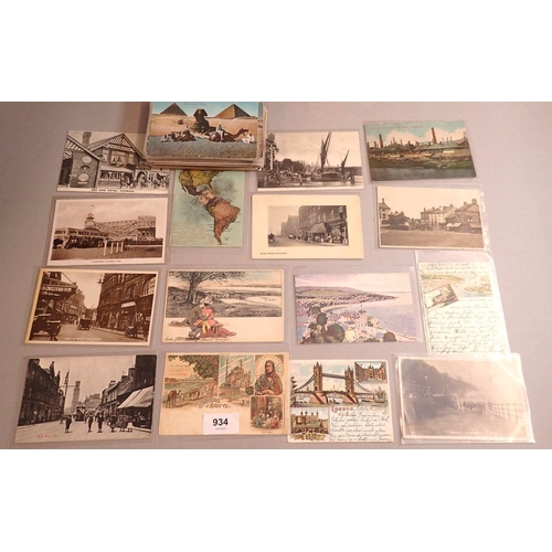 934 - A group of mixed topographical postcards
