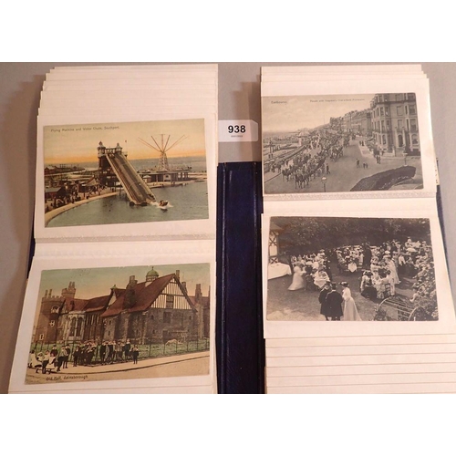 938 - An album of 96 various topographical postcards including Gainsborough, Scunthorpe, Lincoln, Shropshi... 