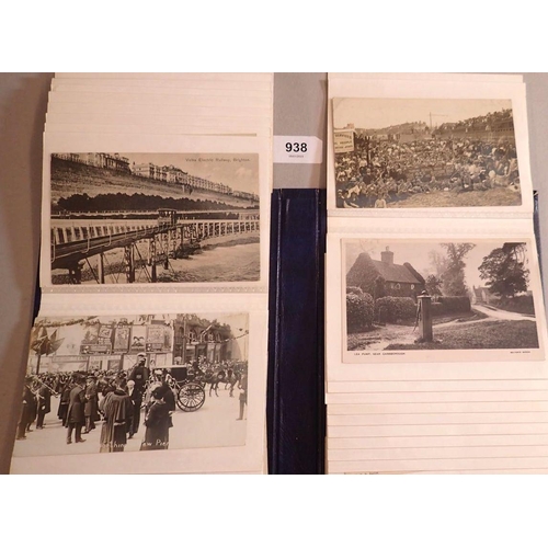 938 - An album of 96 various topographical postcards including Gainsborough, Scunthorpe, Lincoln, Shropshi... 