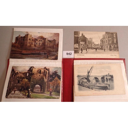 942 - An album of 66 topographical postcards including South London, Richmond, Surbiton, Kew Gardens, Tedd... 