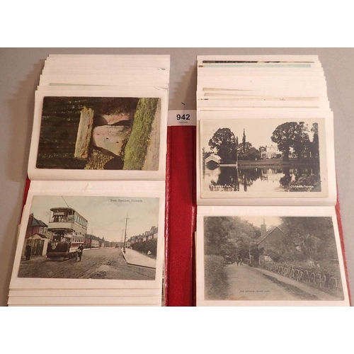 942 - An album of 66 topographical postcards including South London, Richmond, Surbiton, Kew Gardens, Tedd... 