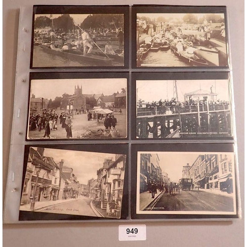 949 - A mixed collection of 114 GB topographical street scene postcards including London theme such as Eal... 