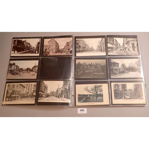 949 - A mixed collection of 114 GB topographical street scene postcards including London theme such as Eal... 