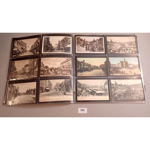 949 - A mixed collection of 114 GB topographical street scene postcards including London theme such as Eal... 