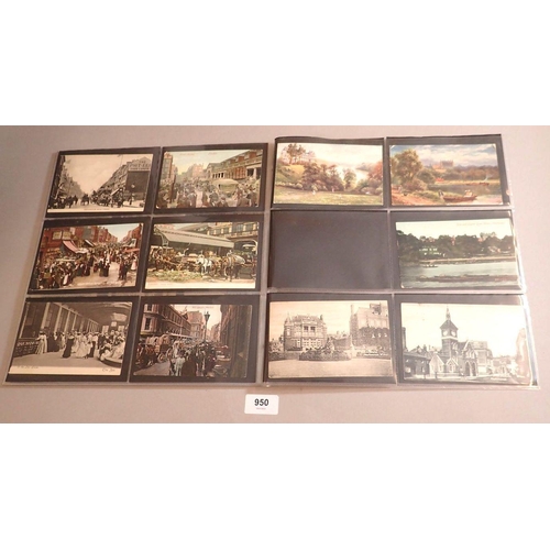 950 - A mixed collection of 82 postcards Central London street scenes topographical including Regent St, V... 