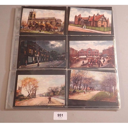 951 - A mixed collection of 101 postcards some Tuck's artists drawn, London scenes including Richmond, Kin... 