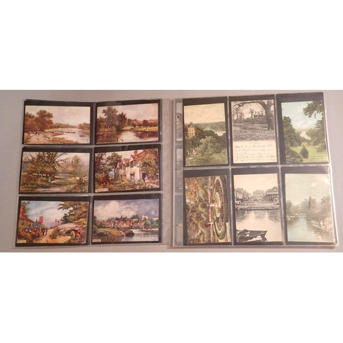 951 - A mixed collection of 101 postcards some Tuck's artists drawn, London scenes including Richmond, Kin... 