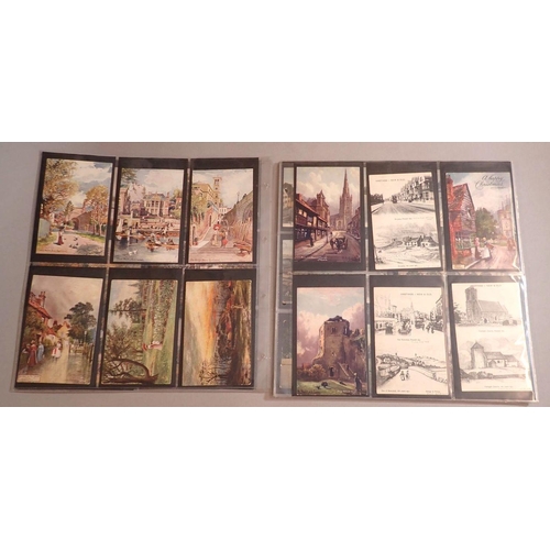 951 - A mixed collection of 101 postcards some Tuck's artists drawn, London scenes including Richmond, Kin... 