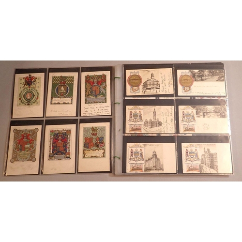 957 - A collection Tuck heraldic postcards GB & world including Ireland, US cities, German cities etc. and... 