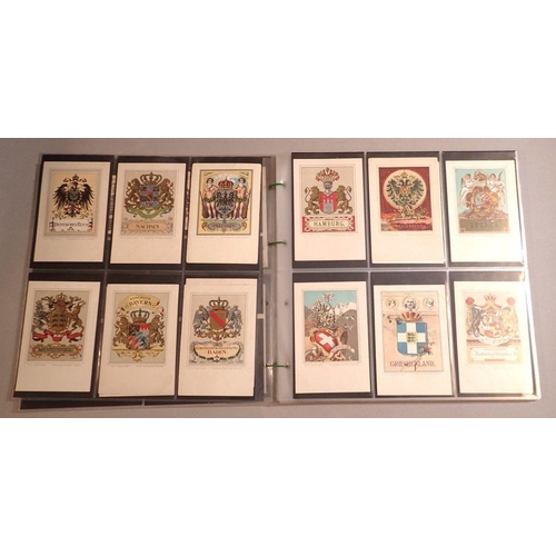 957 - A collection Tuck heraldic postcards GB & world including Ireland, US cities, German cities etc. and... 