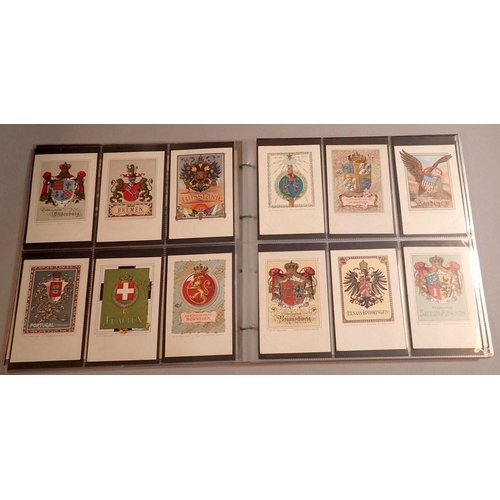 957 - A collection Tuck heraldic postcards GB & world including Ireland, US cities, German cities etc. and... 